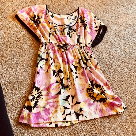 Pink and Yellow Flower Tunic - Picture 2 of 6